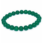 Green Jade Round Bead Bracelet for Men & Women (8mm)