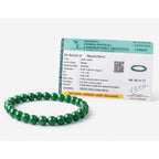 Green Jade Round Bead Bracelet for Men & Women (8mm)