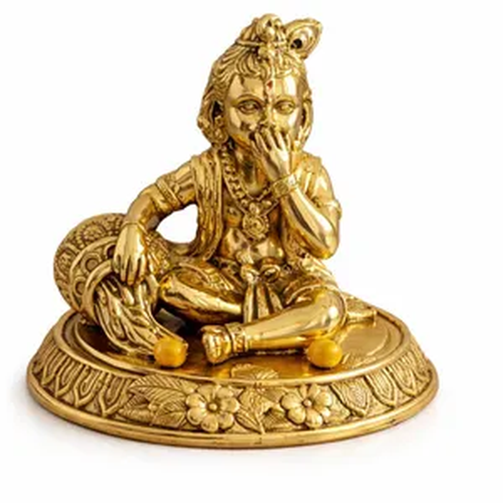 24K Gold Plated Bal Gopal Idol