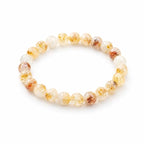 Citrine Round Bead Certified Bracelet for Men & Women (8 MM)