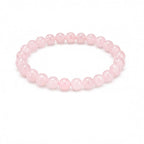 Rose Quartz Round Bead Bracelet for Men & Women (8mm)