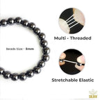 Hematite Round Bead Bracelet for Men & Women (8mm)