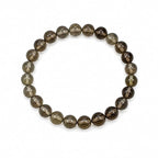 Smoky Quartz Round Bead Bracelet for Men & Women (8mm)