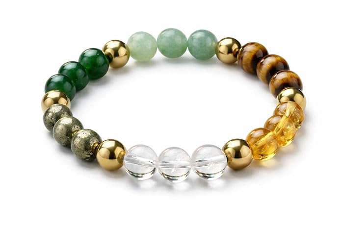 Natural Dhanyog Round Bead Bracelet for Men & Women (8mm)
