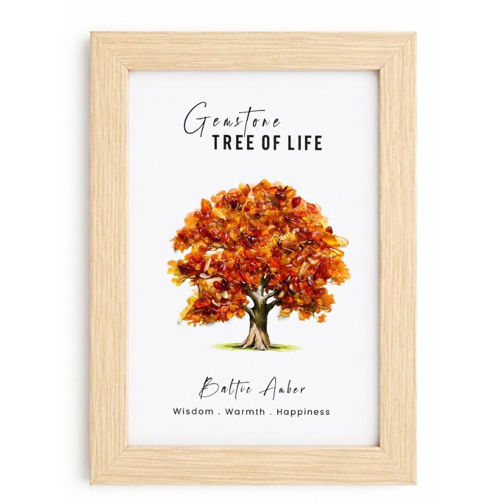 MYSTICNEST Baltic Amber Tree of Life Frame