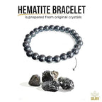 Hematite Round Bead Bracelet for Men & Women (8mm)