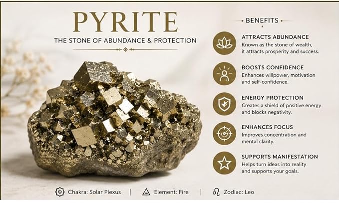 Natural Raw Pyrite Rough Stone (Fool’s Gold/Money Stone)
