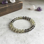Smoky Quartz Round Bead Bracelet for Men & Women (8mm)