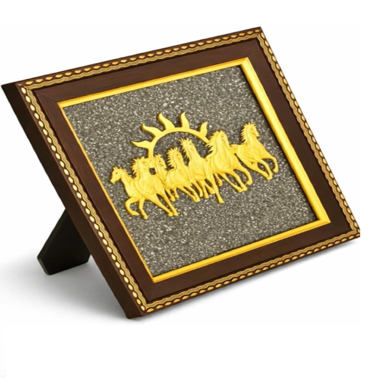Seven Horses with Sun Pyrite Frame