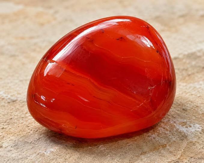 Natural Warm Red to Deep Burnt Orange tumbles