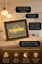 Seven Horses with Sun Pyrite Frame