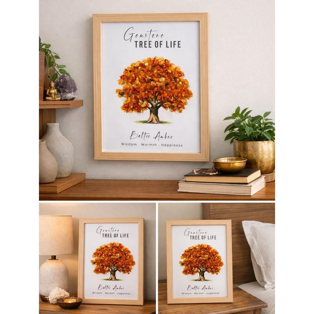 MYSTICNEST Baltic Amber Tree of Life Frame