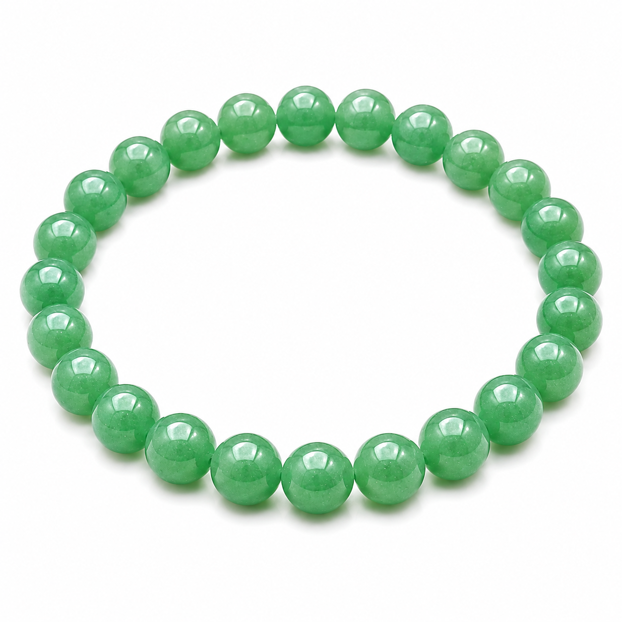 Green Aventurine Round Bead Bracelet for Men & Women (8mm)