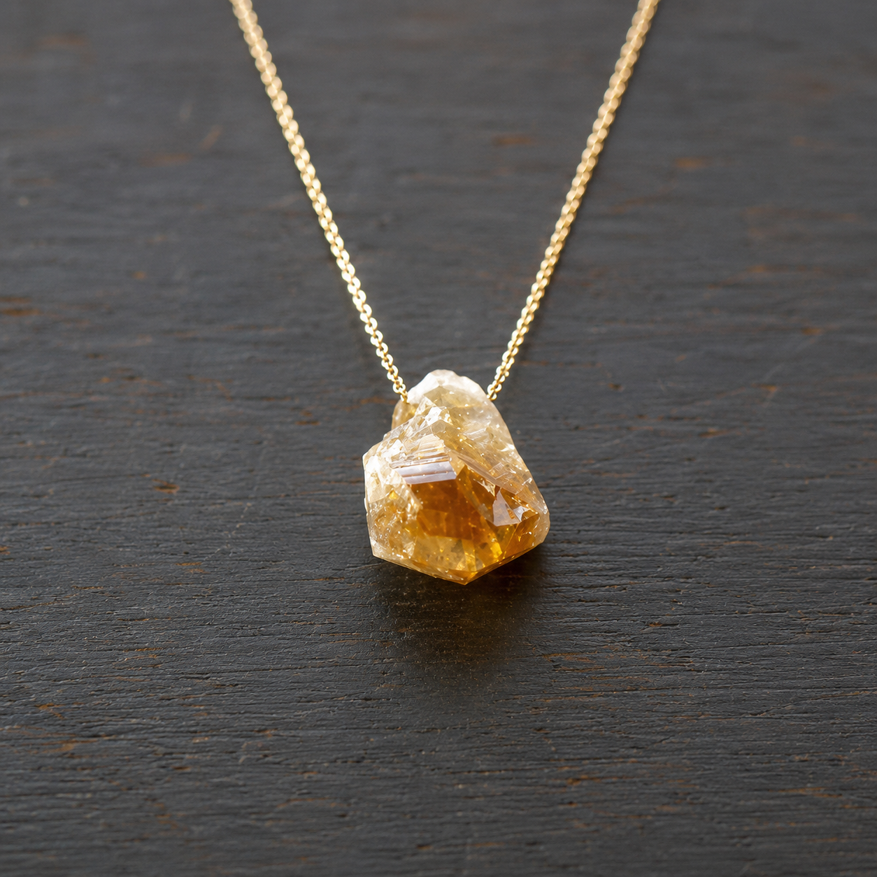 Citrine Natural Raw Pendant