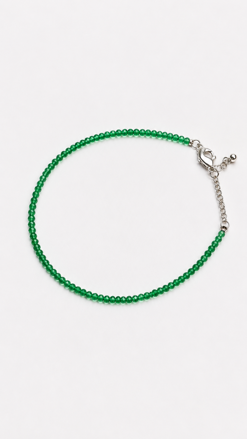 Green Aventurine Faceted Bead Bracelet with Clasp