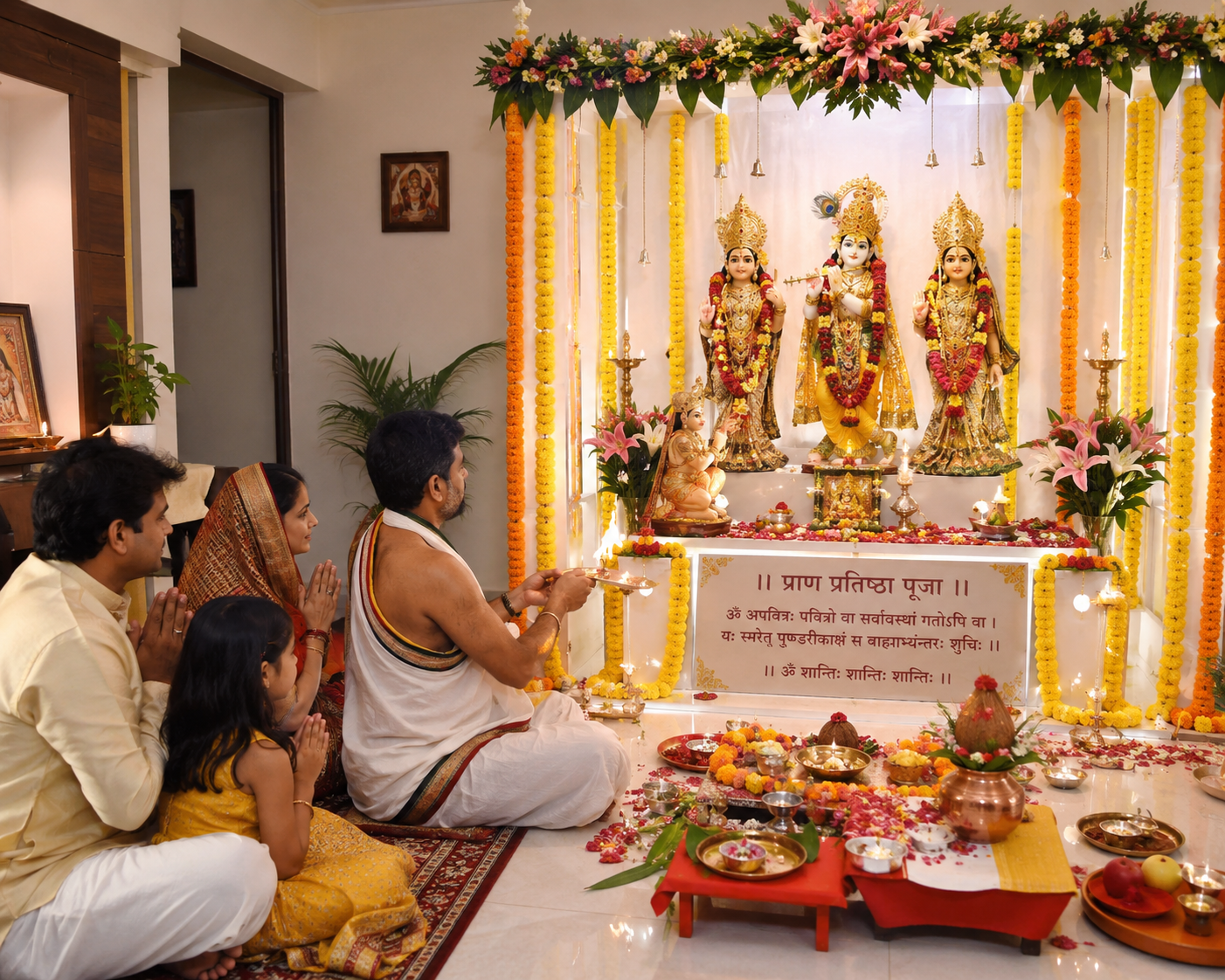Murti Pran Pratishta At Home