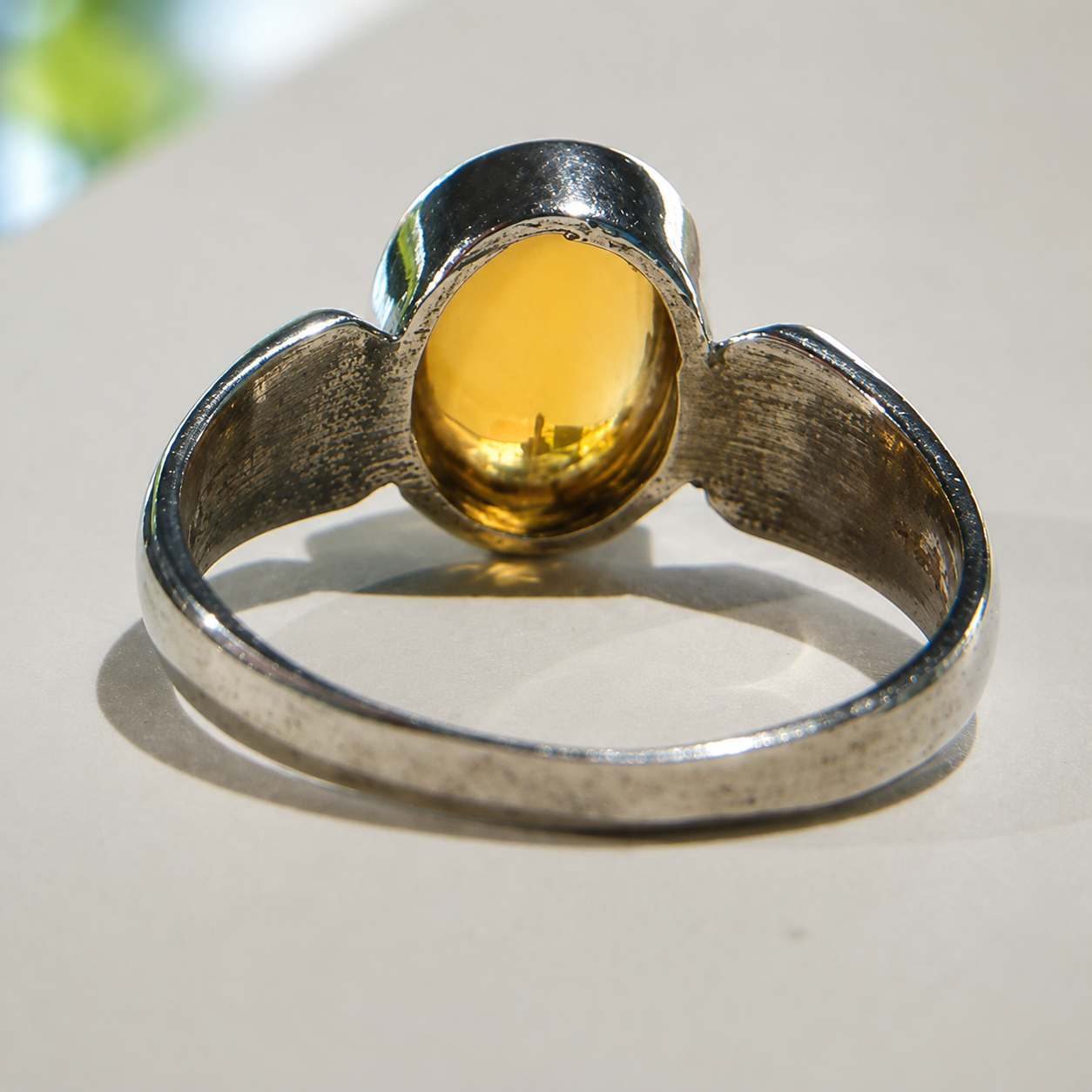Natural Citrine Faceted Ring