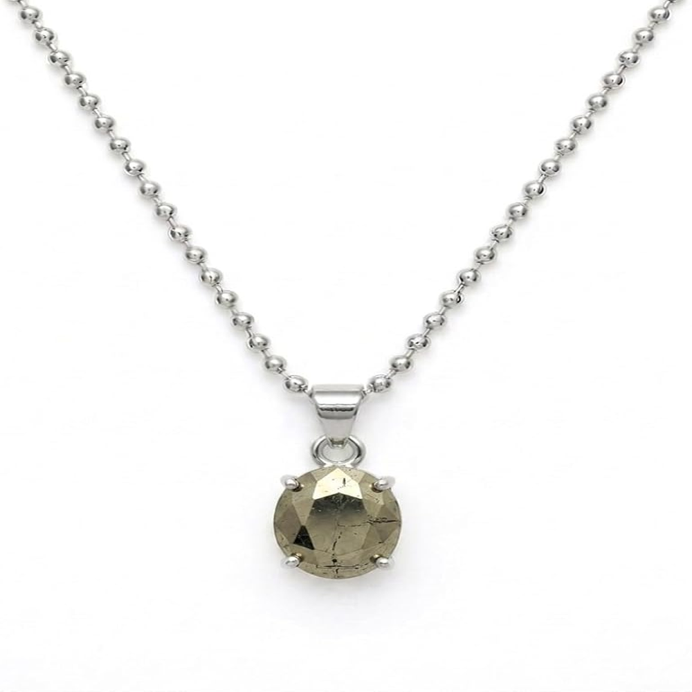 Natural Polished Pyrite Pendant