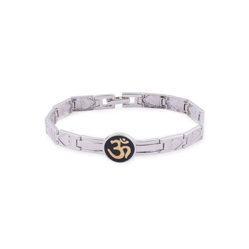 Om Bracelet With Silver Magnet Lock