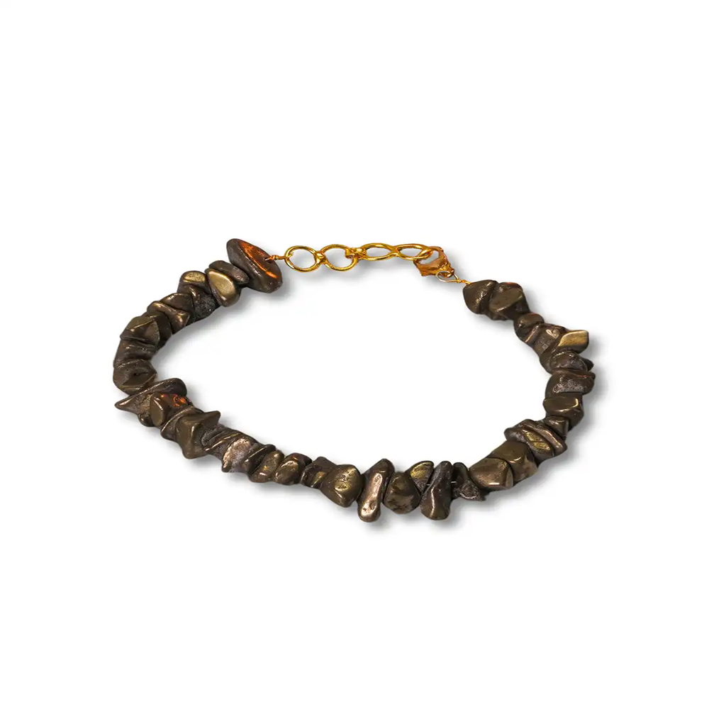 Pyrite Stone Splash Bracelet