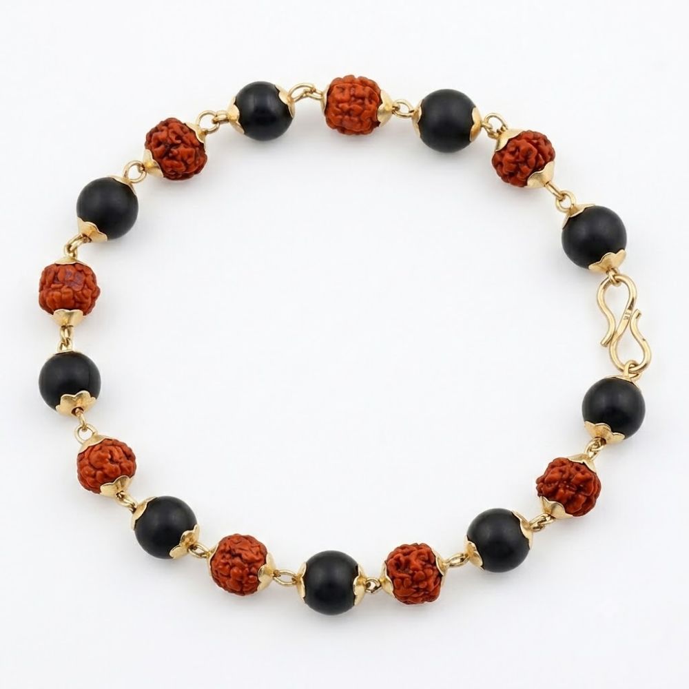 Rudraksha & Karungali Bead Bracelet for Men