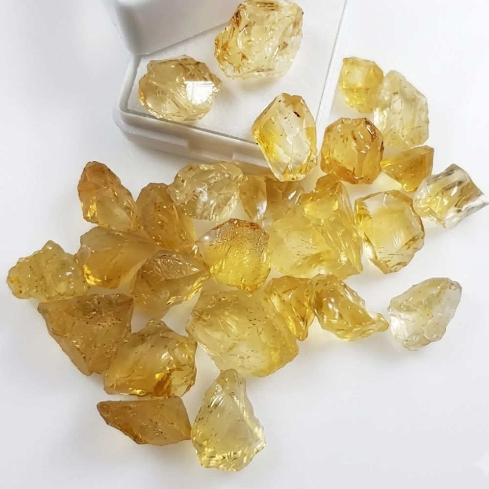 Natural Heated Raw Citrine Stone (Merchant’s /Sun Stone) (100gm)